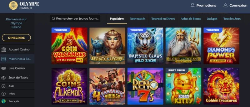Un aperçu de olympe casino promotion